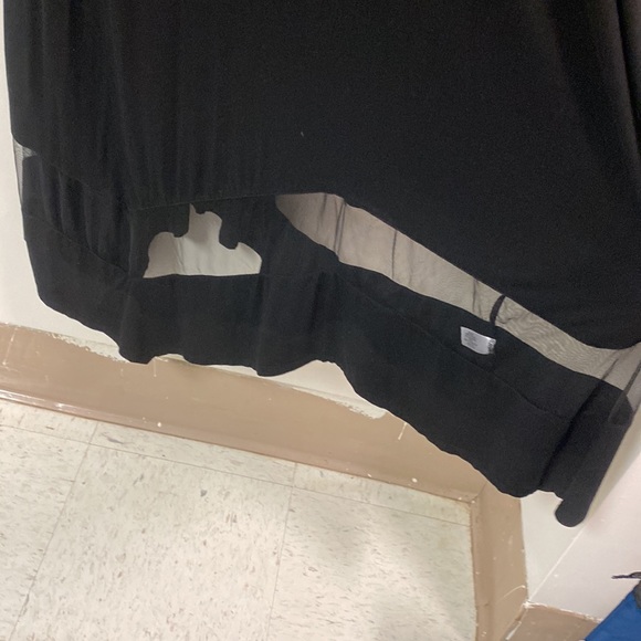 Lane Bryant Black Sleeveless Mesh Panel Maxi Dress with Pockets! - Picture 5 of 7